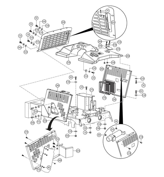 WTB-16 Panels Assembly  Parts By Multiquip Whiteman