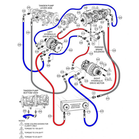 WTB-16 Hydraulic Drive Motor Assembly Parts  by Multiquip Whiteman