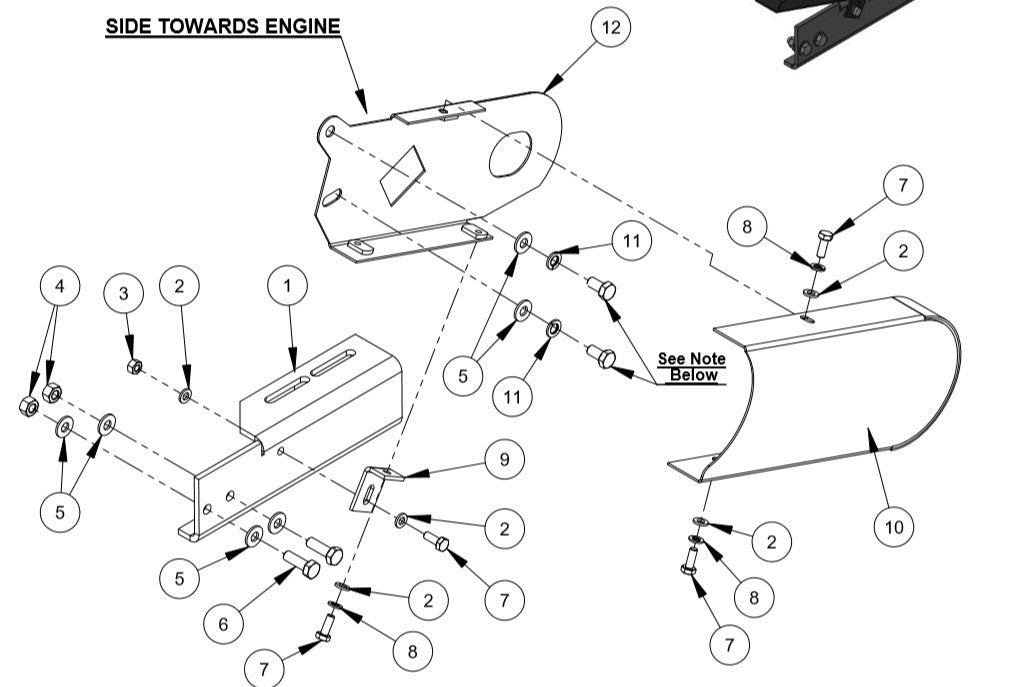 Water Pump Mounting Bracket and Belt Guard Gas Engine For CC500MXL2 CORE VAC Core Cut By Diamond Products