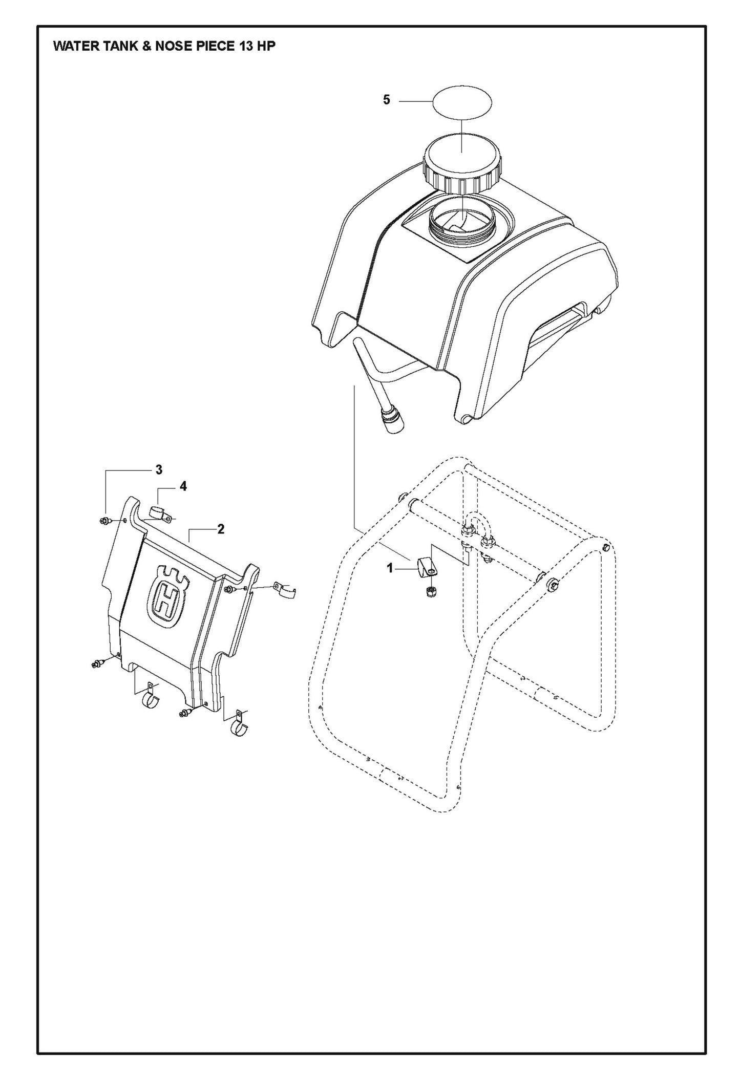 Water Tank and Nose Piece 13 HP For FS513 By Husqvarna