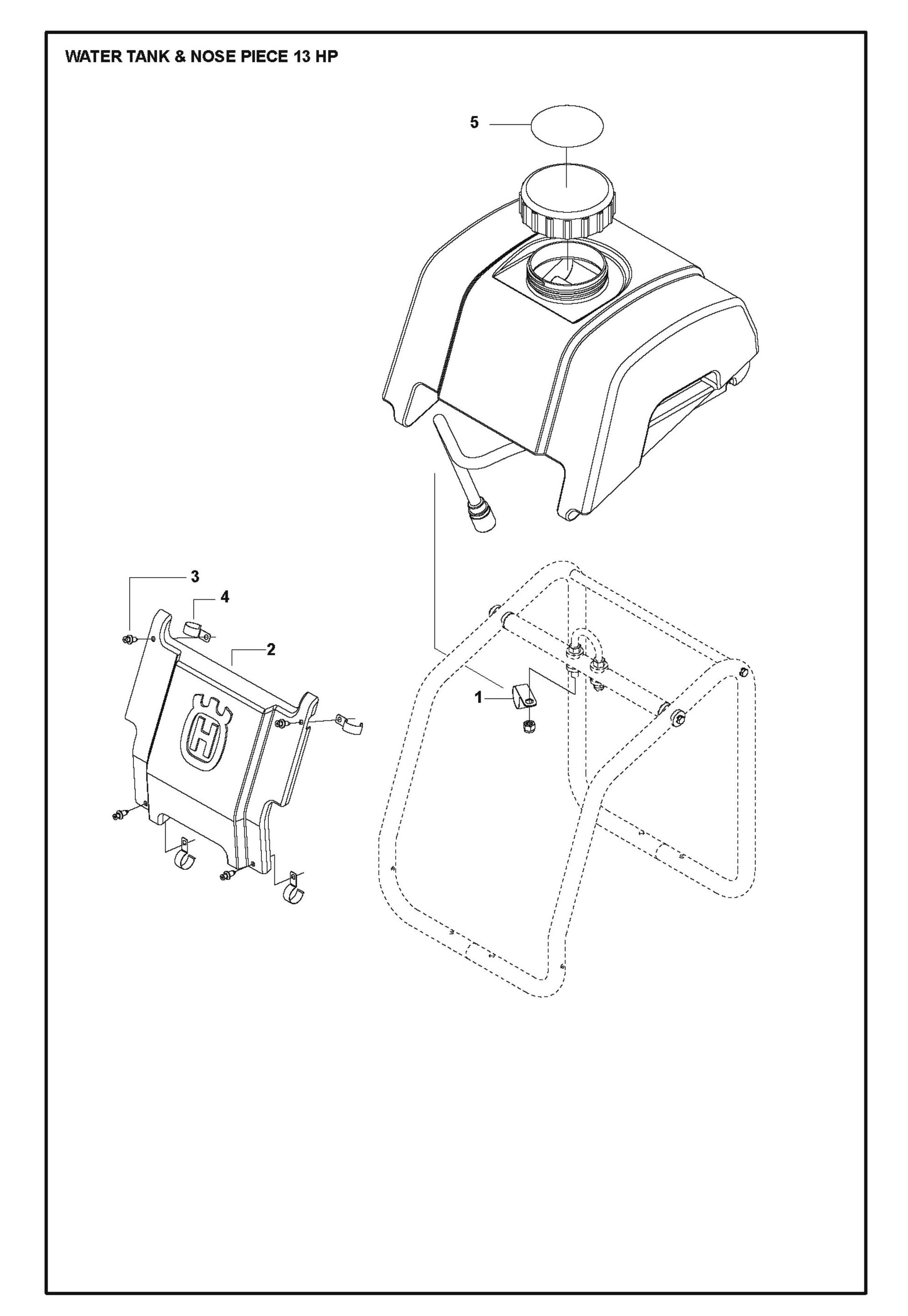 Water Tank and Nose Piece 13 HP For FS513 By Husqvarna