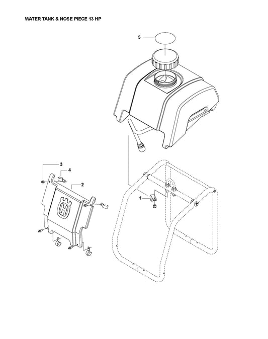 Water Tank and Nose Piece 13 HP For FS520 By Husqvarna