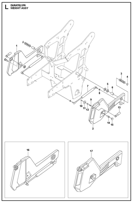 Weight Assy Parts For HTC XP6 By Husqvarna