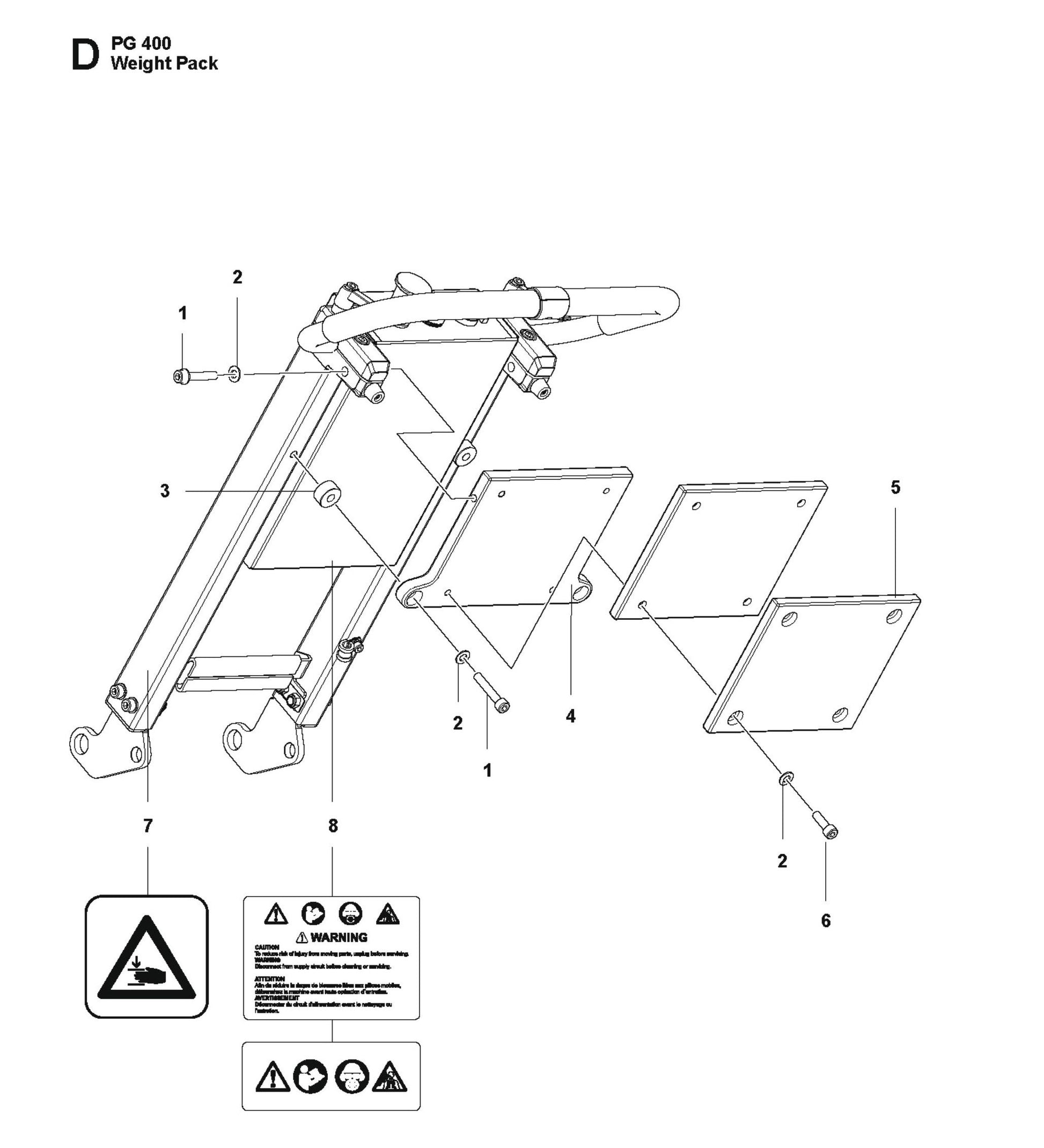 Weight Pack Parts For PG 400 v.4 By Husqvarna