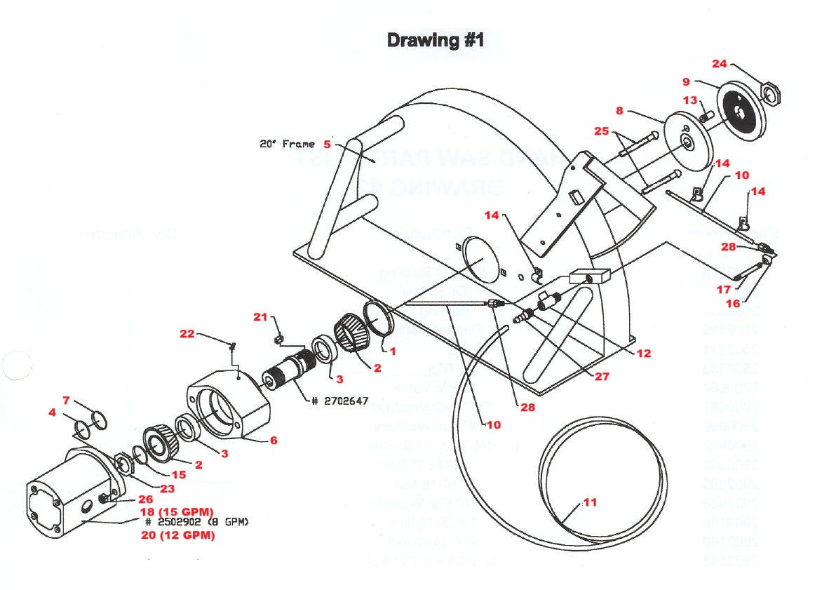 HS-20 Hand Saw Assembly Parts-1
