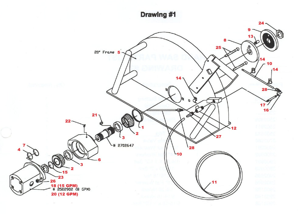 HS-20 Hand Saw Assembly Parts-1