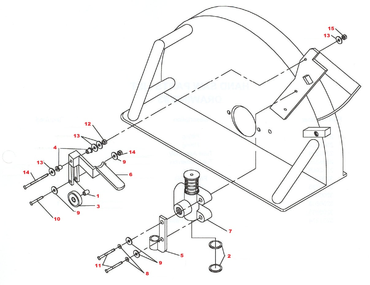 HS-20 Hand Saw Assembly Parts-2