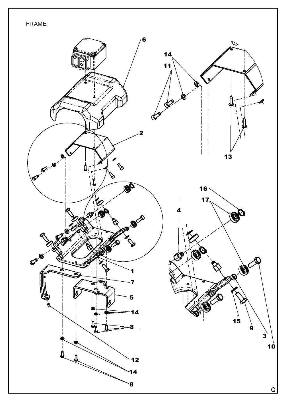 TS 73 R Frame Assembly-2 Parts