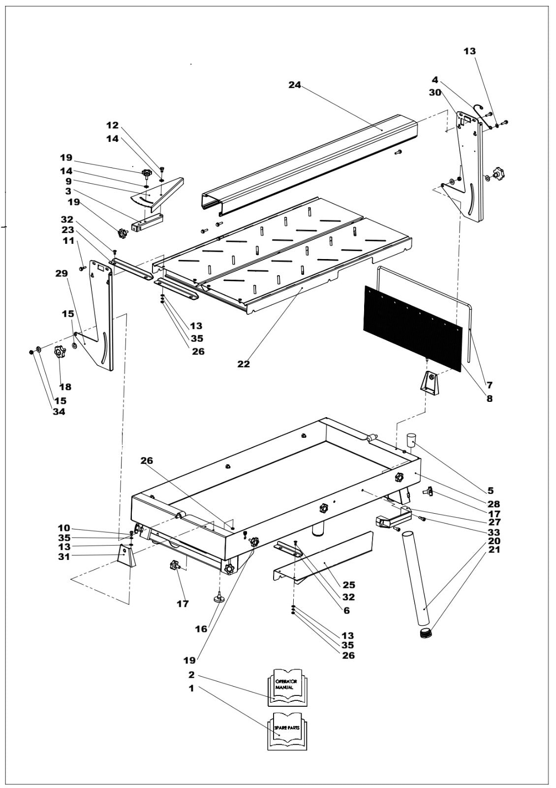 TS 66 R Frame Assembly Parts