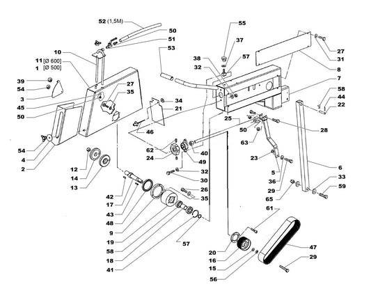 TS 500 M, TS 600 M Frame Assembly-2 Parts