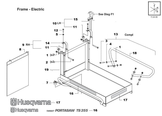 TS 355 Electric Frame Assembly Parts