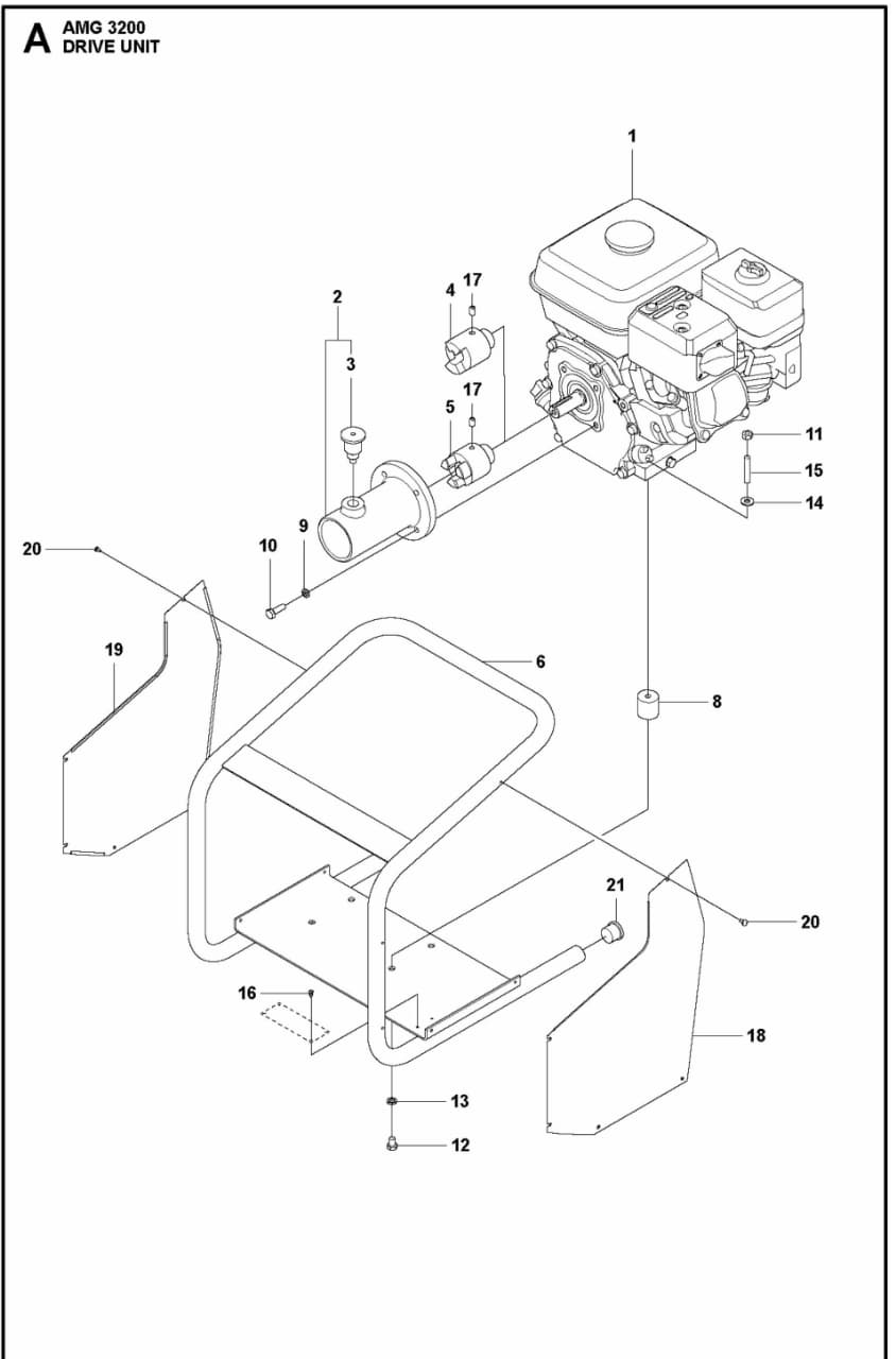 AMG 3200 Drive Unit Assembly Parts
