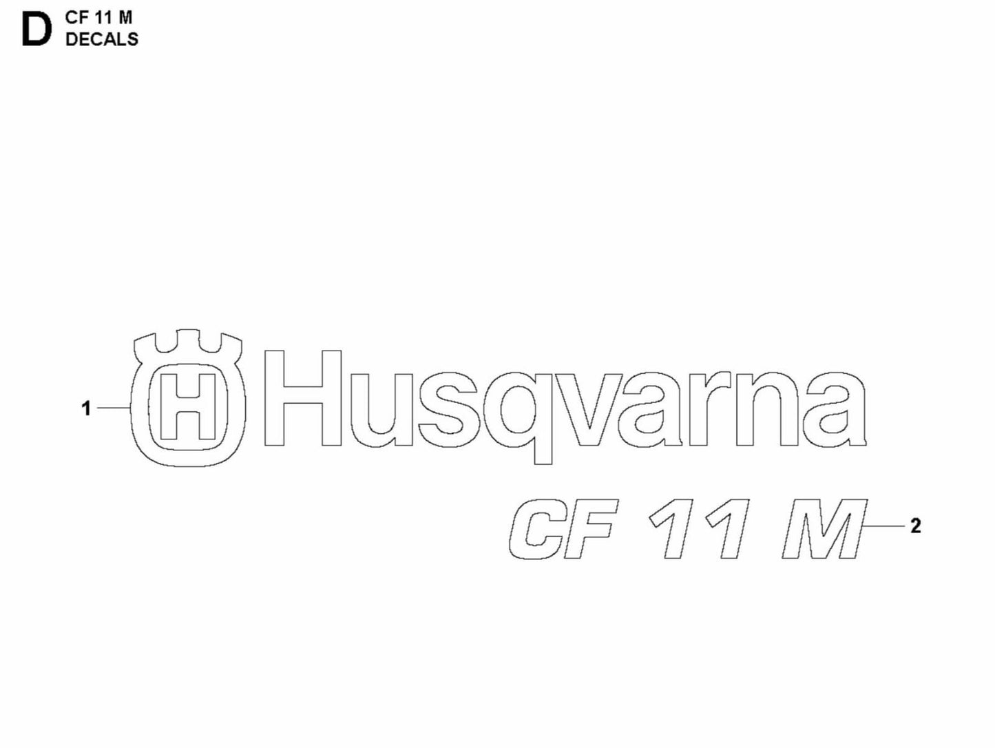 CF 11 M Decals Assembly Parts