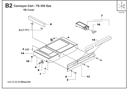 TS 355 Gas Conveyor Cart Assembly Parts