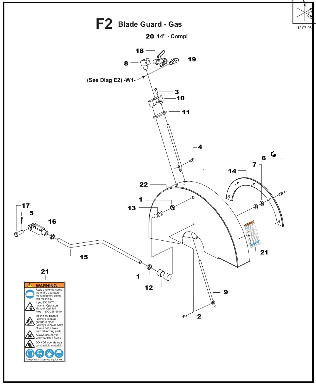 TS 355 Gas Blade Guard Assembly Parts