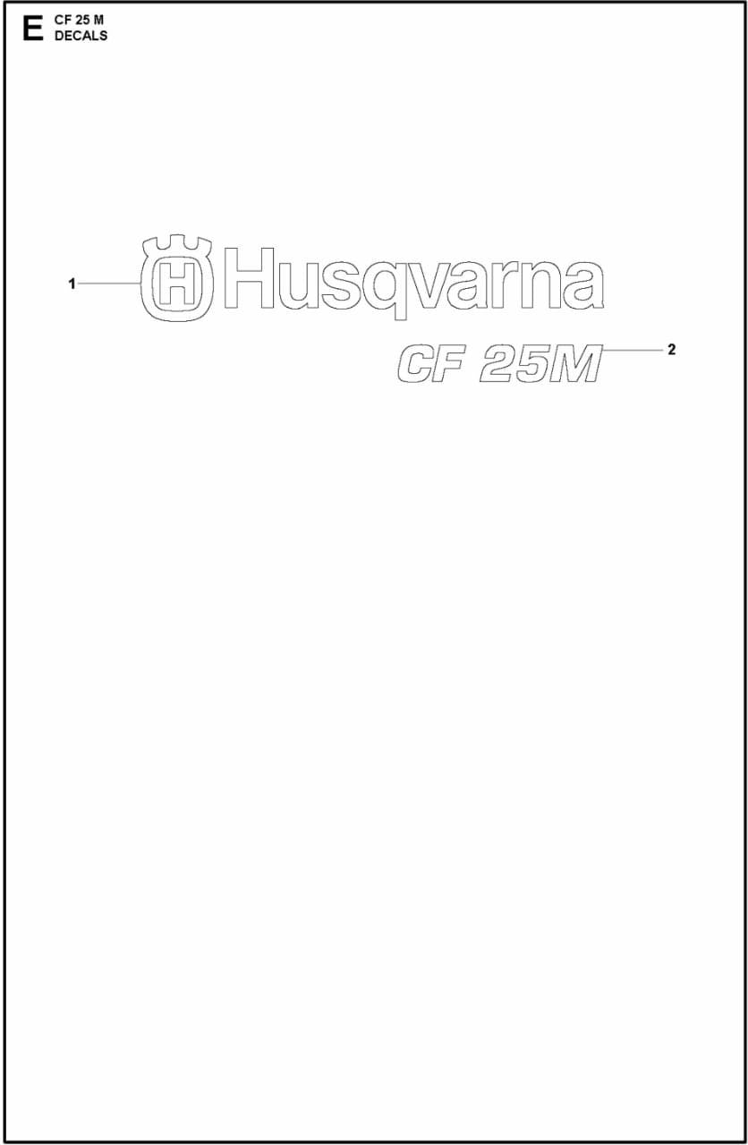 CF 25 M Decals Assembly Parts