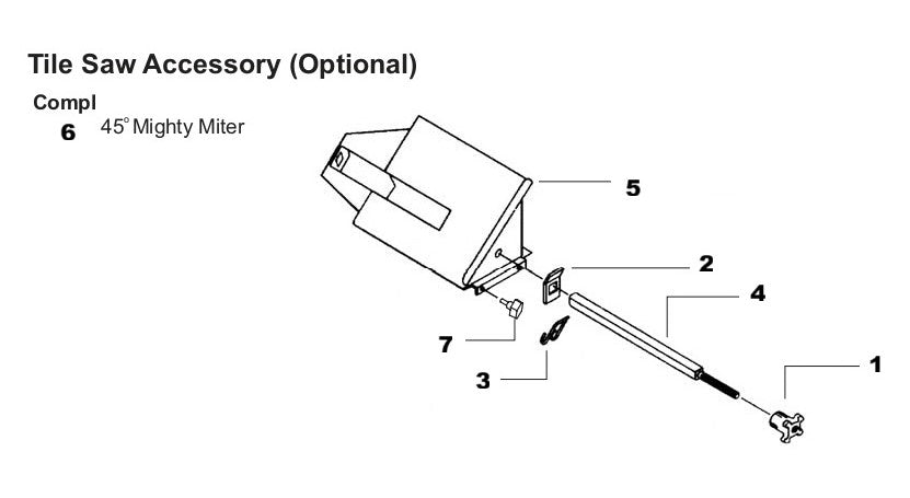 TS 250 XS Tile Saw Accessory (Optional) Assembly Parts