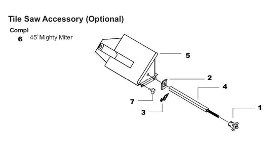 TS 250 XS Tile Saw Accessory (Optional) Assembly Parts