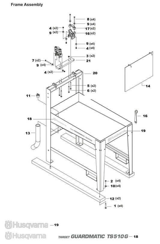 TS 510G Frame Assembly Parts