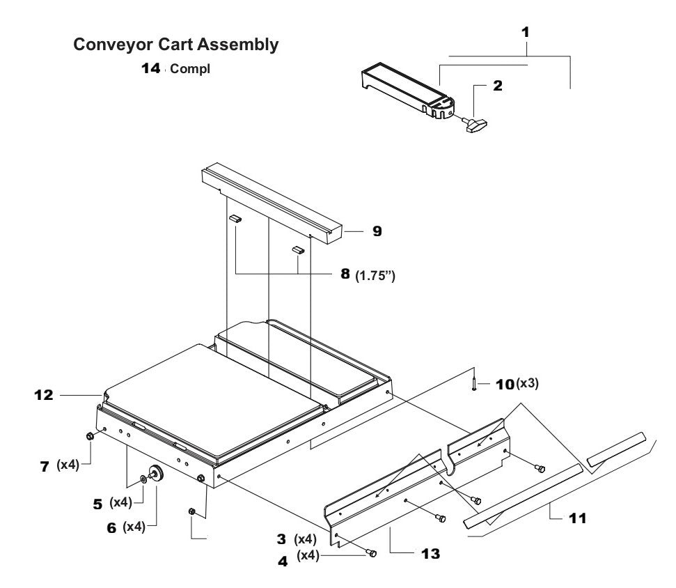 TS 510G Conveyor Cart Assembly Parts