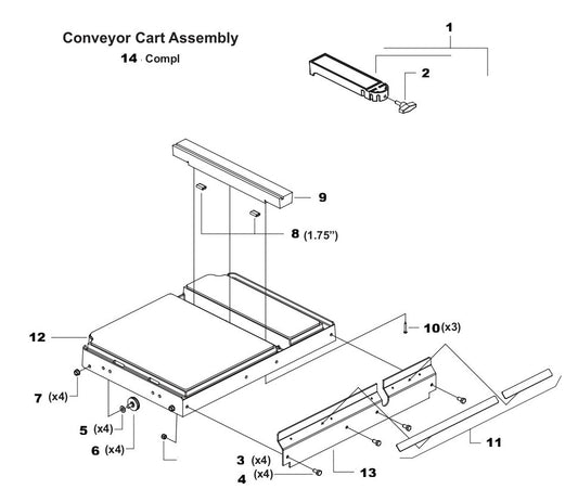 TS 510G Conveyor Cart Assembly Parts