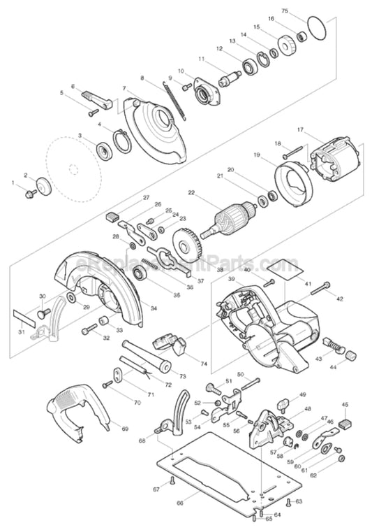 5007NH Circular Saw Assembly Parts