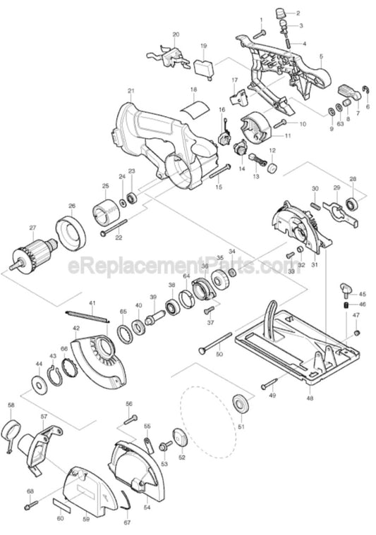 5046DWD Cordless Circular Saw assembly Parts