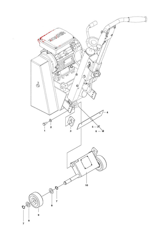 Wheel Assembly Parts For CG200 By Husqvarna