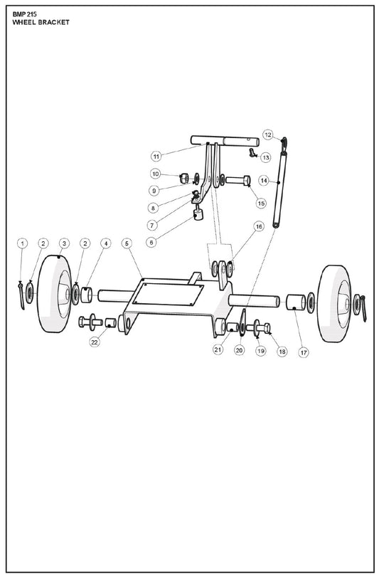 Wheel Bracket Parts For 215 Petrol By Husqvarna