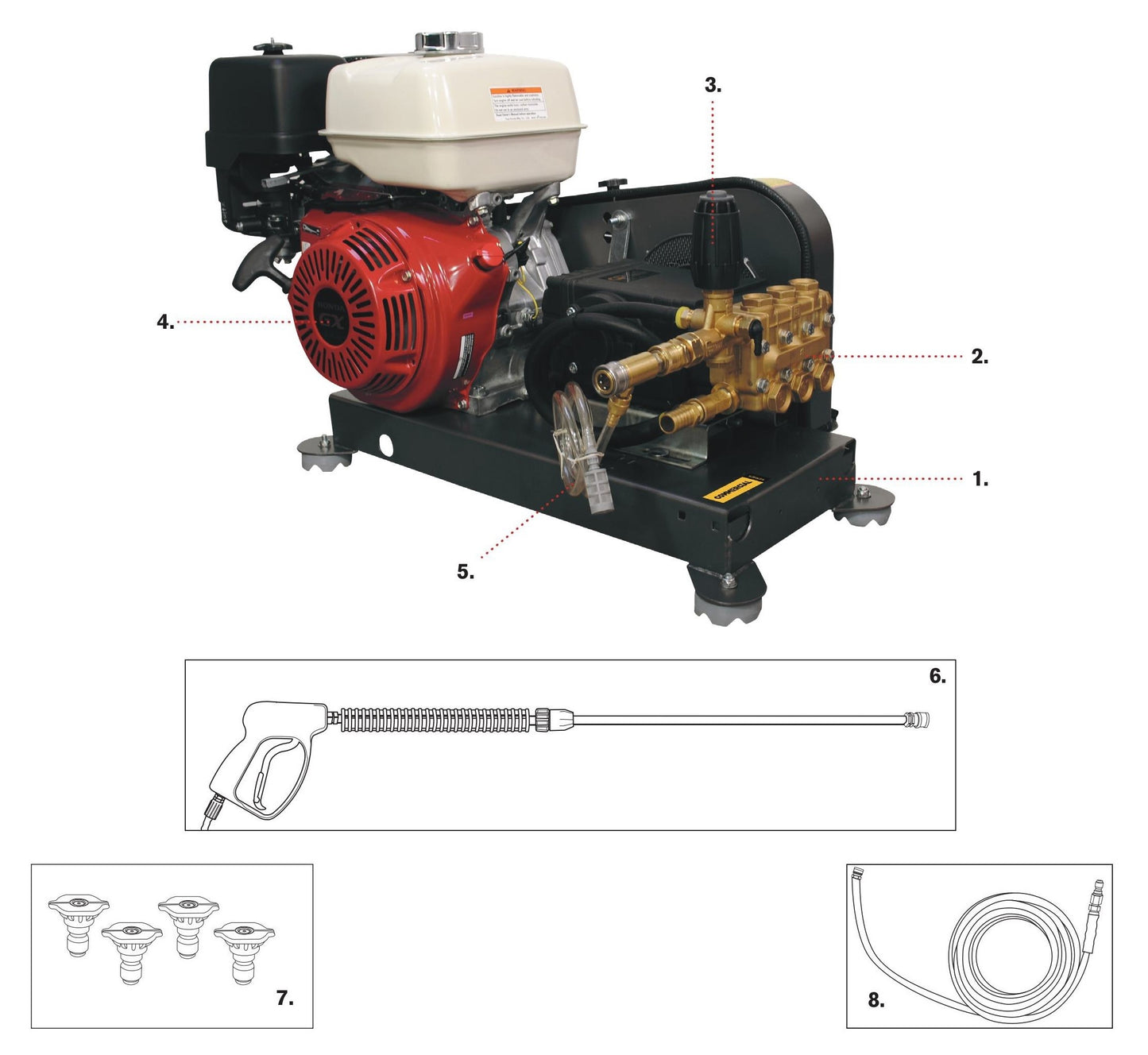 BE X-3013HTBCOMCD Pressure Washer Assembly Parts-1 by BE Power Equipment
