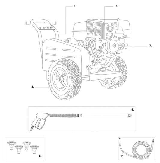 BE X-3013HWBCOMCD Pressure Washer Assembly Parts-1 by BE Power Equipment