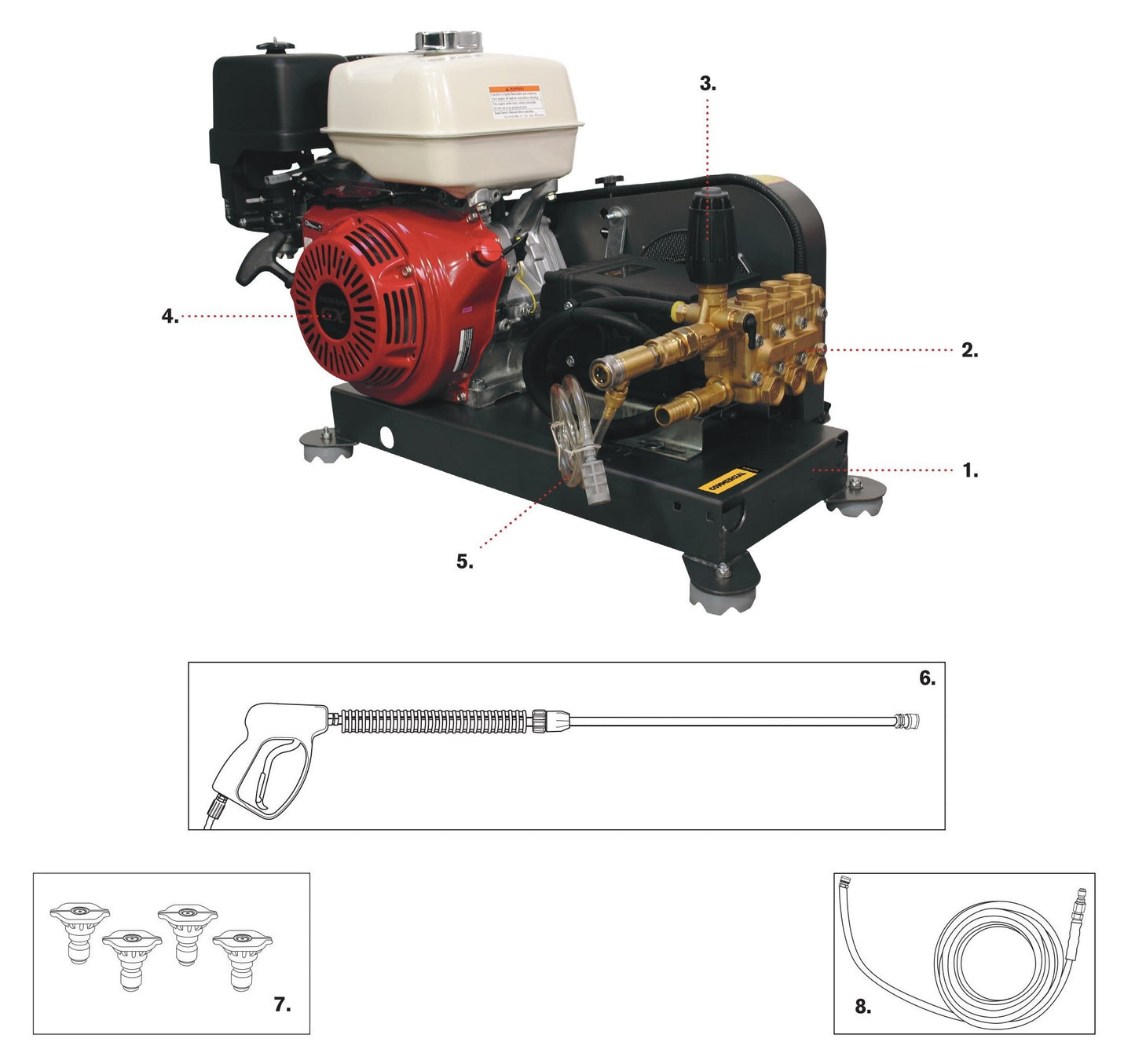 BE X-3513HTBGENCD Pressure Washer Assembly Parts-1 by BE Power Equipment