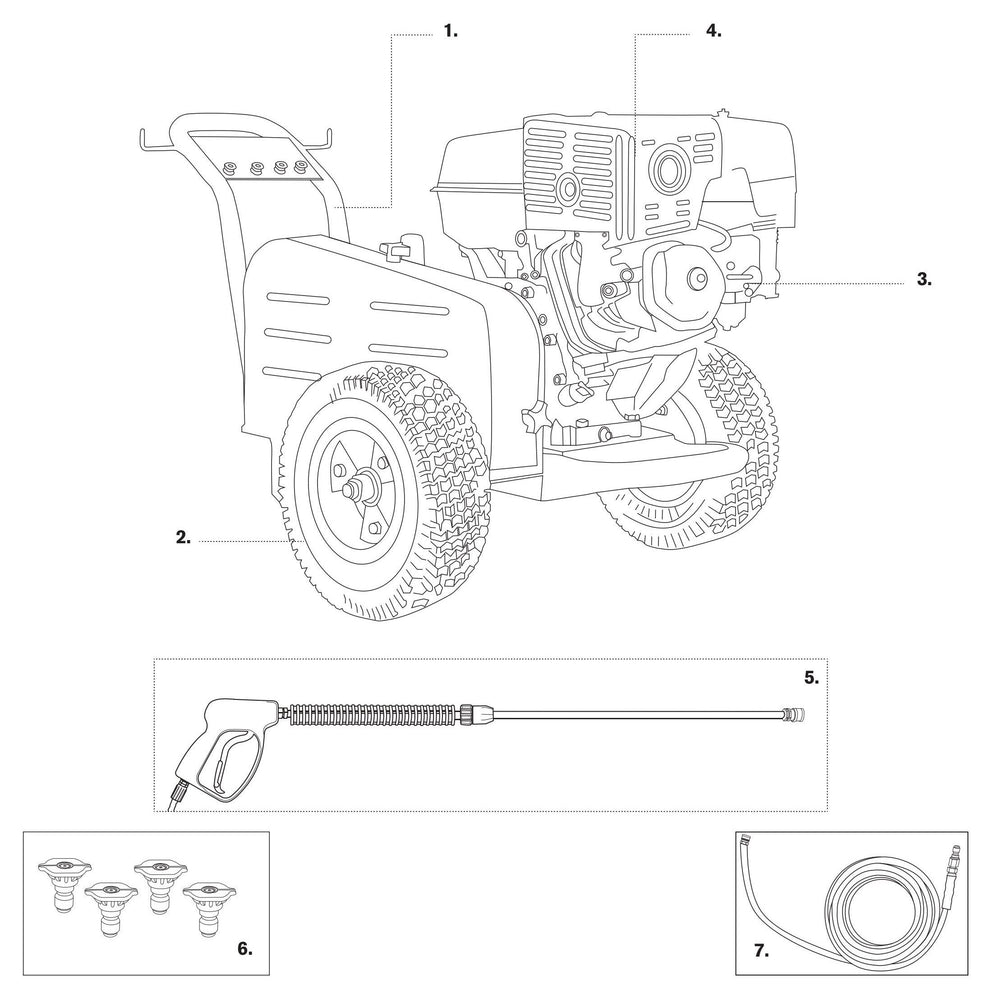 BE X-4013HWBCOMCD Pressure Washer Assembly Parts-1 by BE Power Equipment