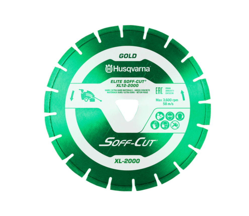 Husqvarna ELITE SOFF-CUT® XL-2000 Green Blades w/Skid Plate — 6, 8, 10, 12 & 14 Class