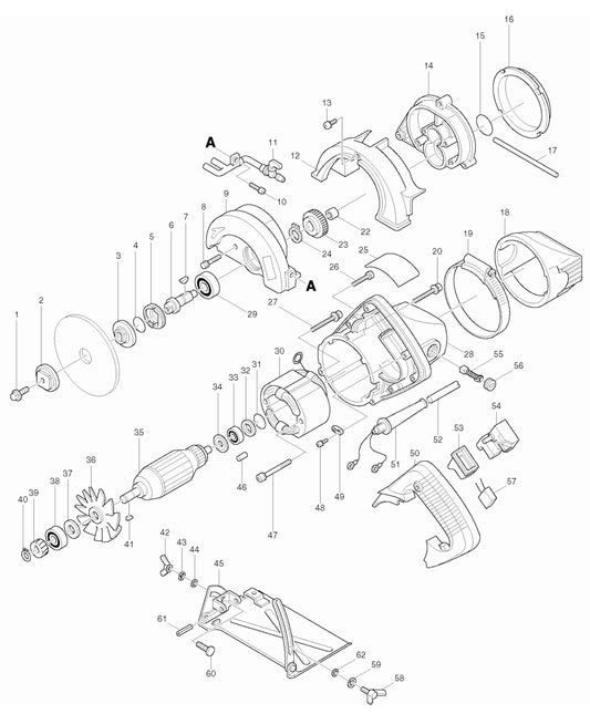4101RH Masonry Saw Assembly Parts