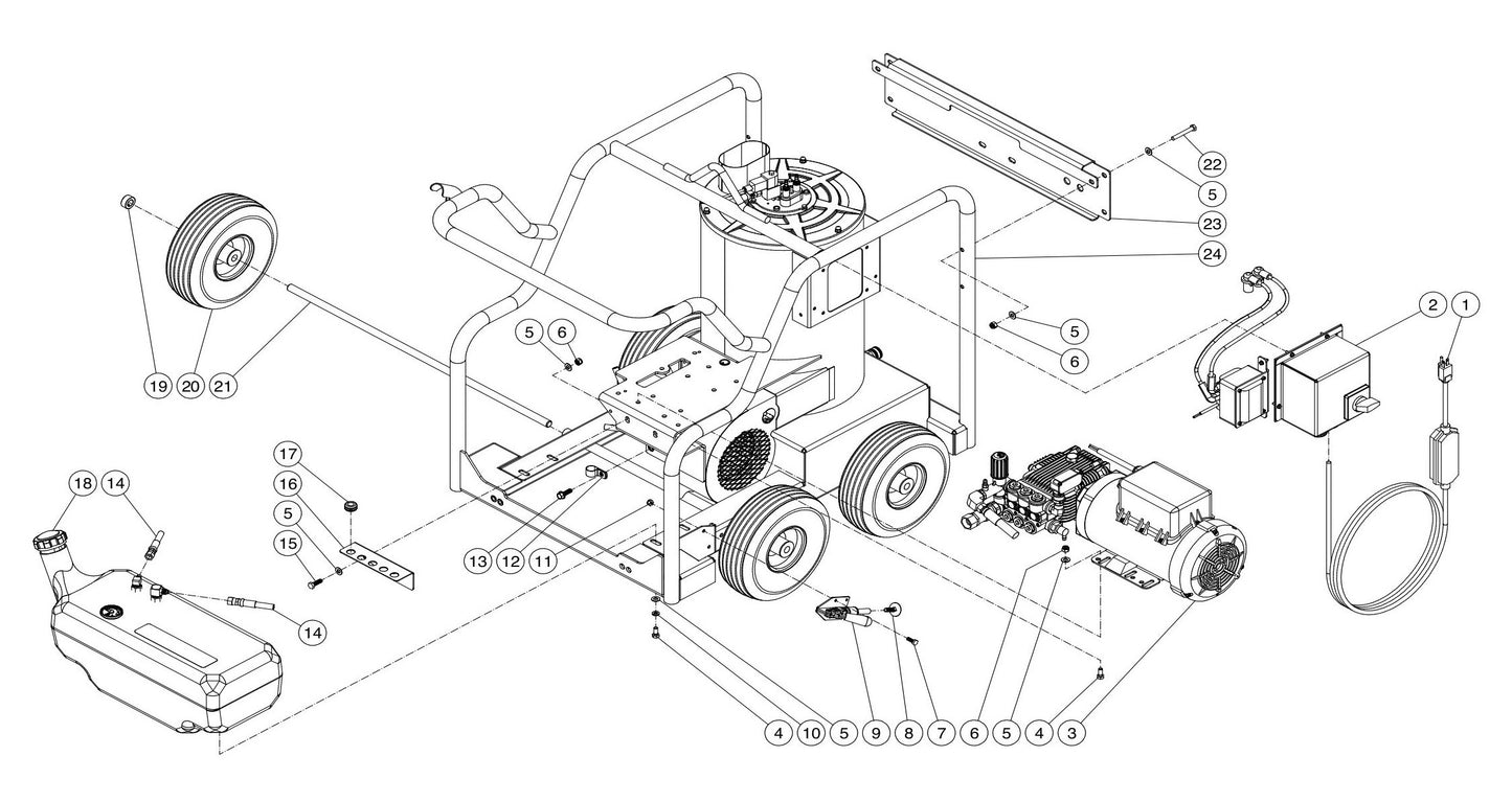 BE HW204EMD Frame Assembly Parts by BE Power Equipment
