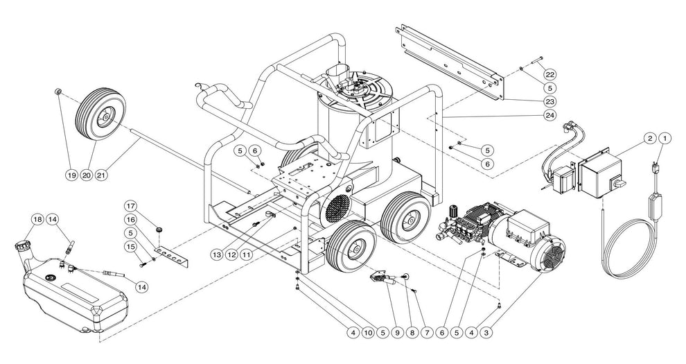 BE HW204EMD Frame Assembly Parts by BE Power Equipment