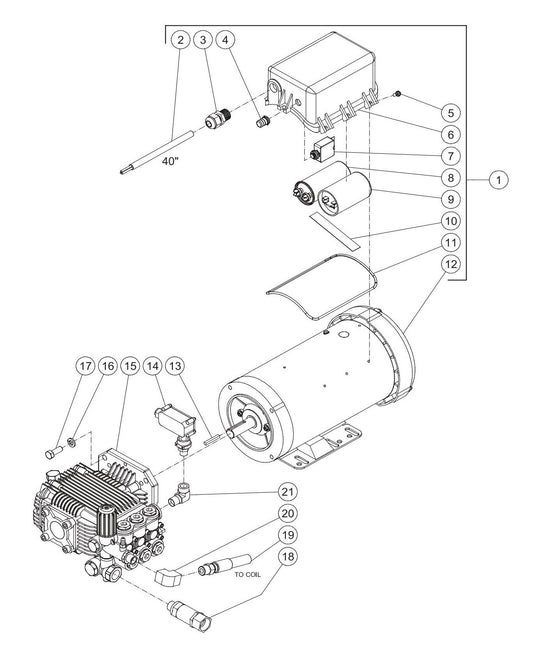 BE HW204EMD Motor Assembly Parts by BE Power Equipment