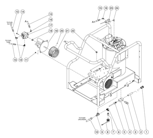 BE HW204EMD Heat Exchanger/Blower Motor Assembly Parts by BE Power Equipment