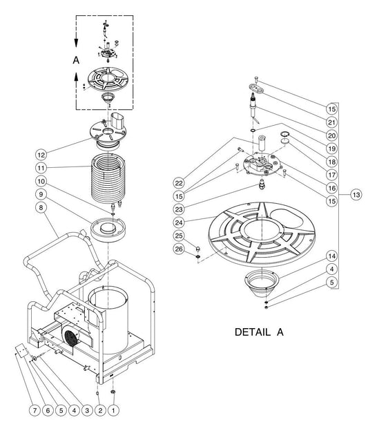 BE HW204EMD Boiler Assembly Parts by BE Power Equipment