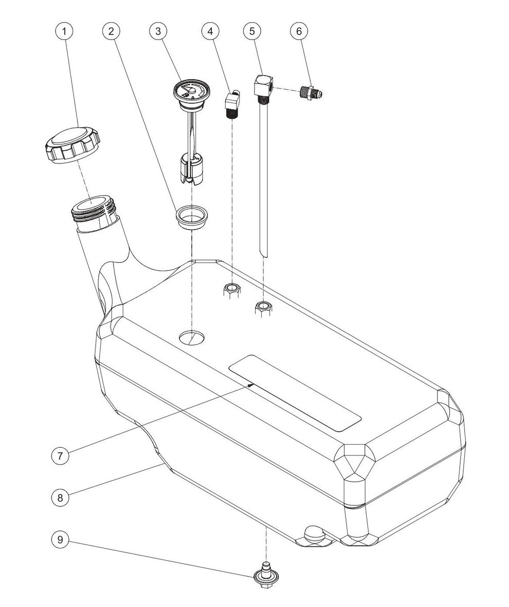 BE HW204EMD Fuel Tank Assembly Parts by BE Power Equipment