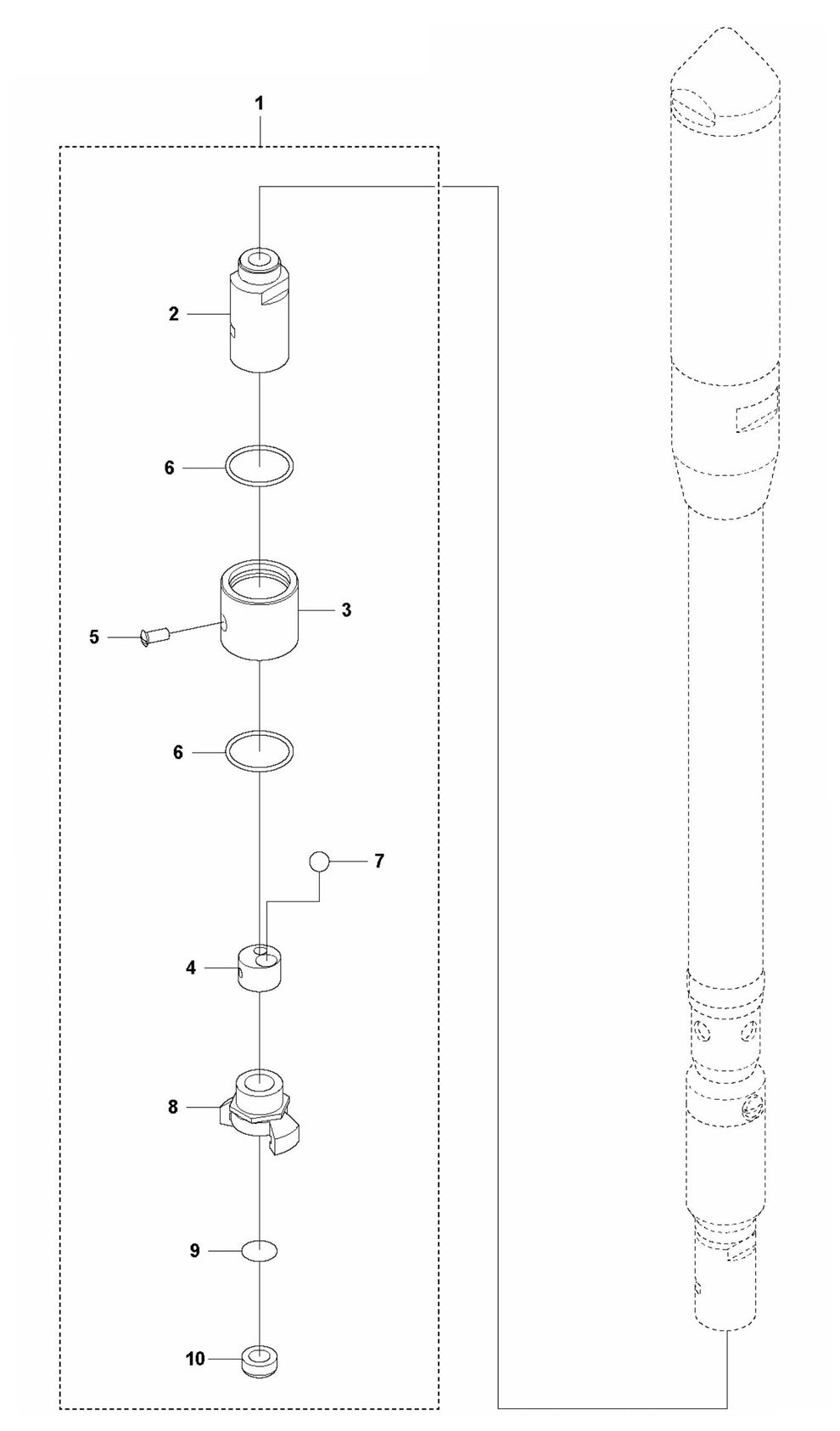 AY 57 SN 481 Quick Coupling w/ Ball-Stop Valve Assembly Parts by Husqvarna