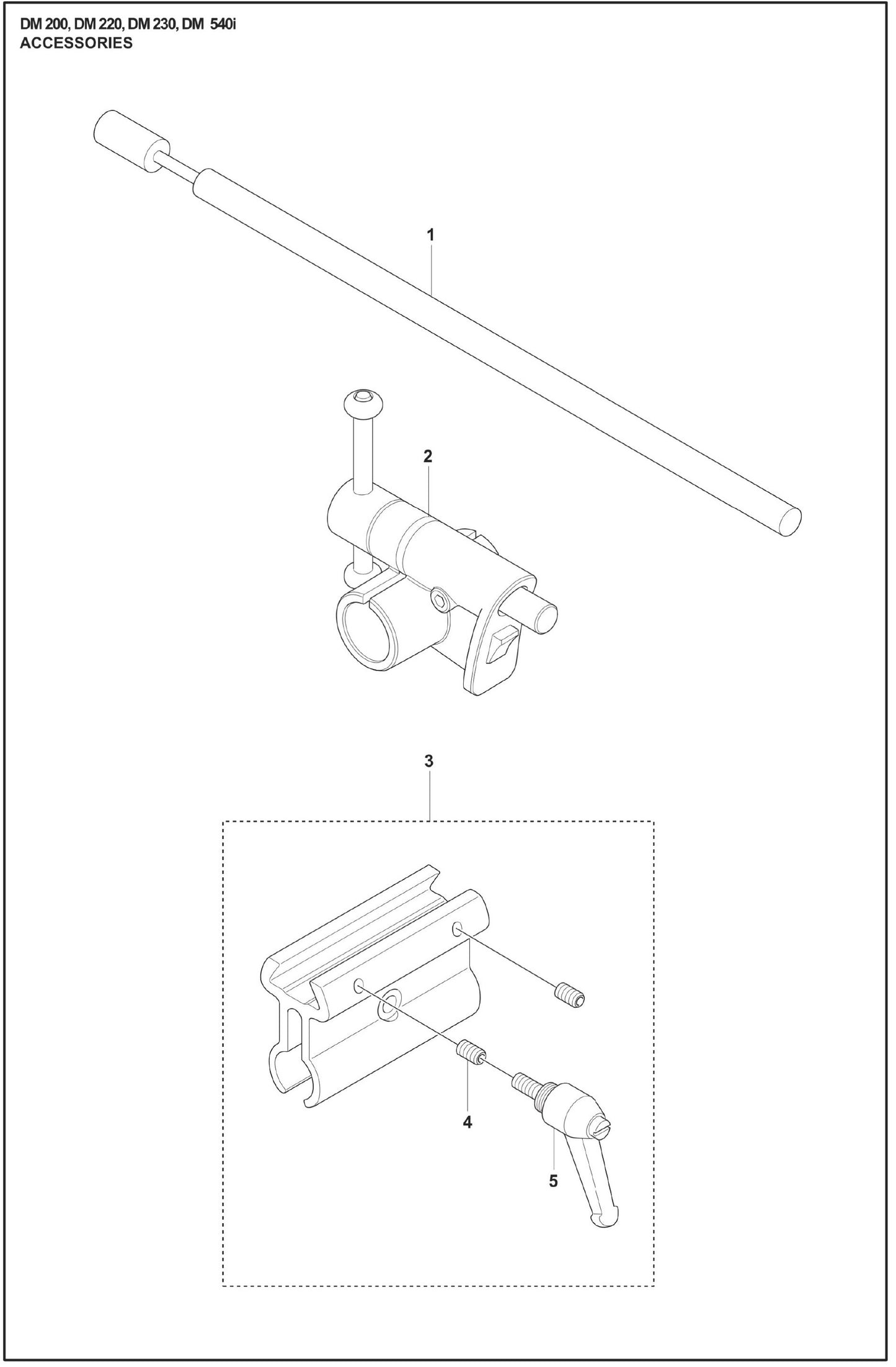 DM 200, DM 220, DM 230, DM 540i Accessories Parts For Core Drill Motor DM 230 By Husqvarna