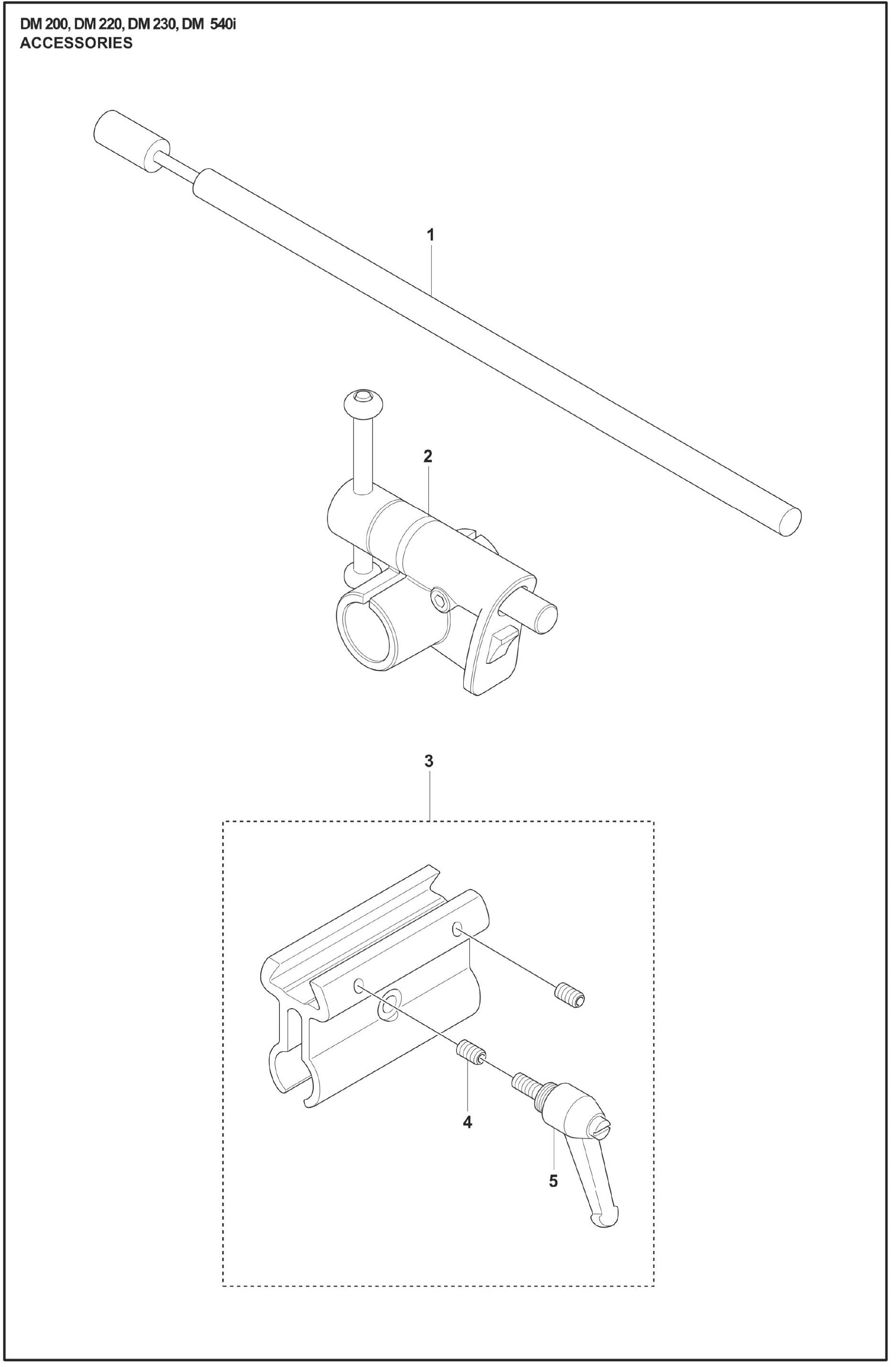 DM 200, DM 220, DM 230, DM 540i Accessories Parts For Core Drill Motor DM 230 By Husqvarna