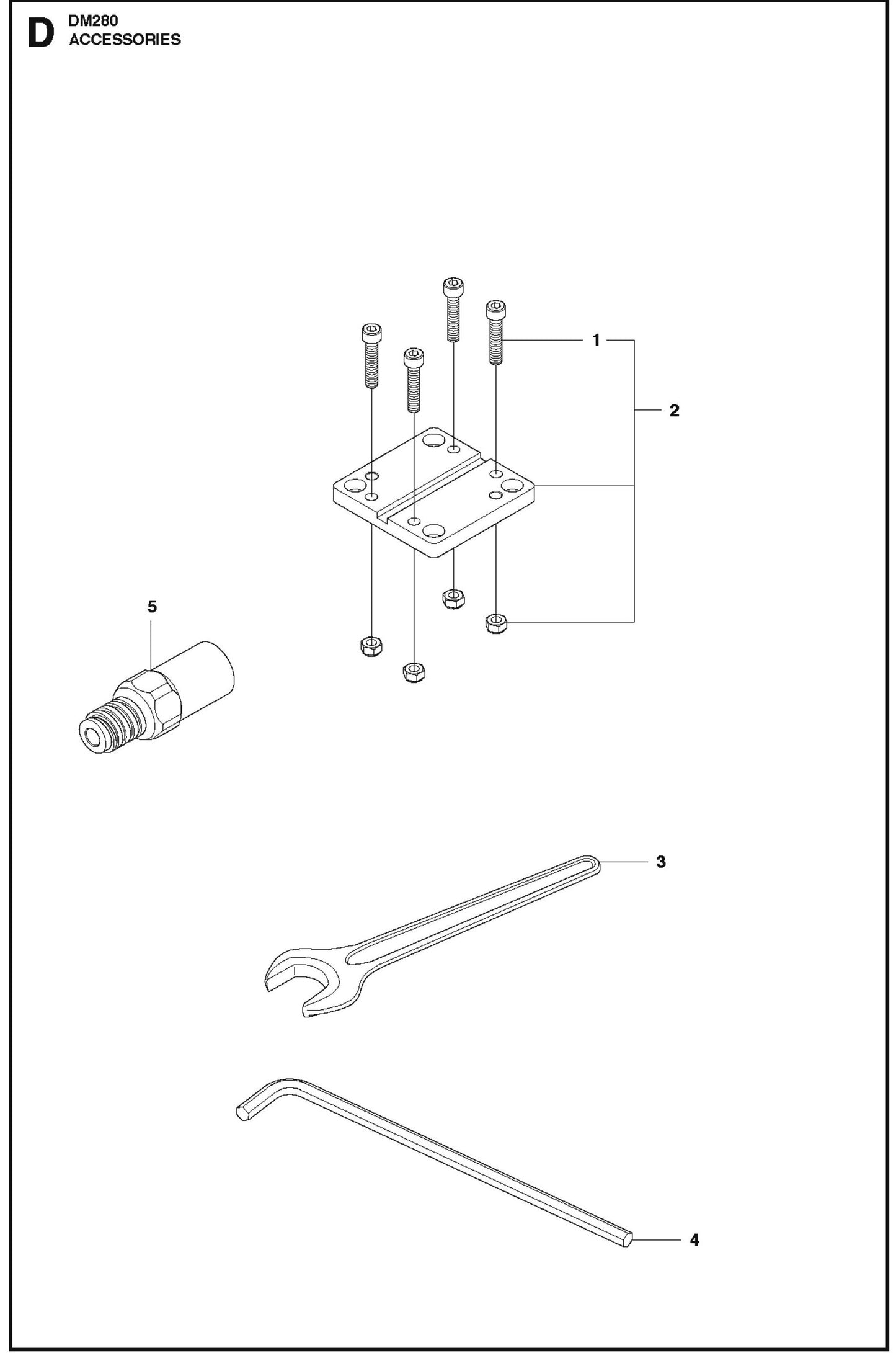 Accessories Parts For Core Drill Motor DM 280 By Husqvarna
