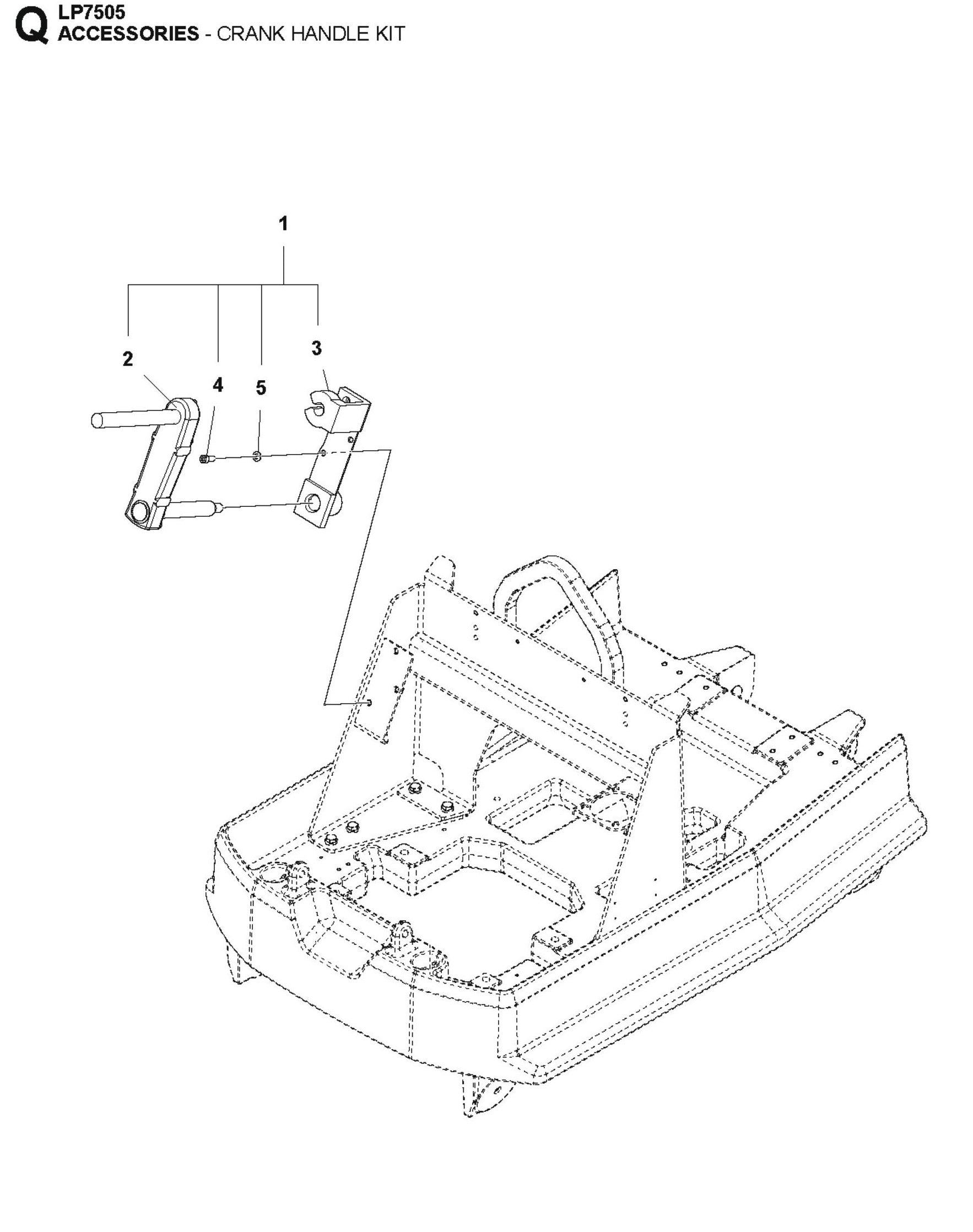 Accessories- Crank Handle Kit Parts For LP7505 Walk Behind Roller By Husqvarna