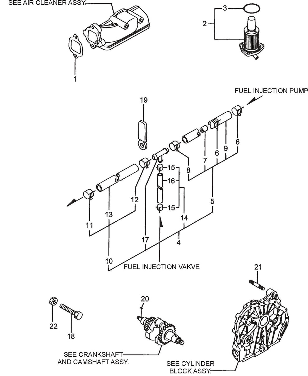 MT86D2 Yanmarl-48V6 Engine Accessories Assembly Parts