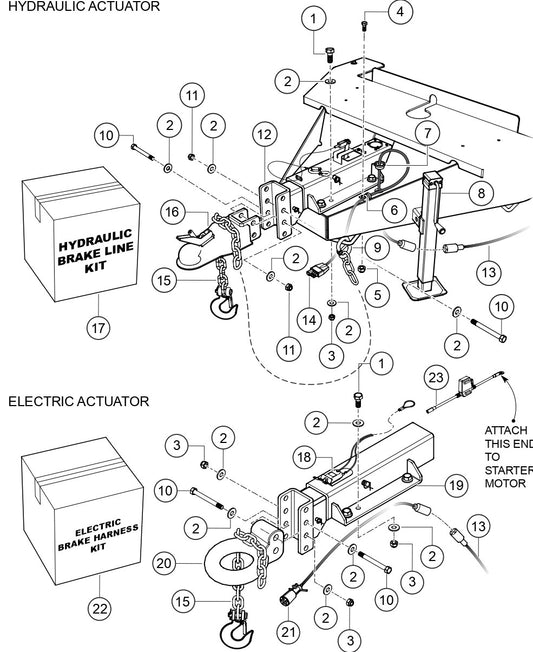 Actuator Assembly Parts For MLT25 Light Tower By Multiquip
