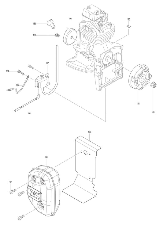 EB7660TH Ignition Coil, Muffler Assembly Parts