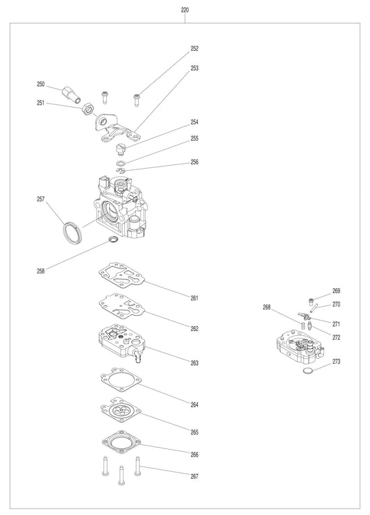 EB7660TH Carburetor Assembly Parts